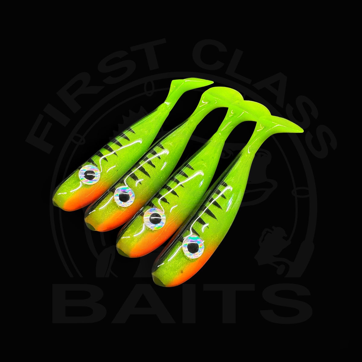 Classy Slim Shad - Fire Perch UV (7,5cm 4 Stk.)